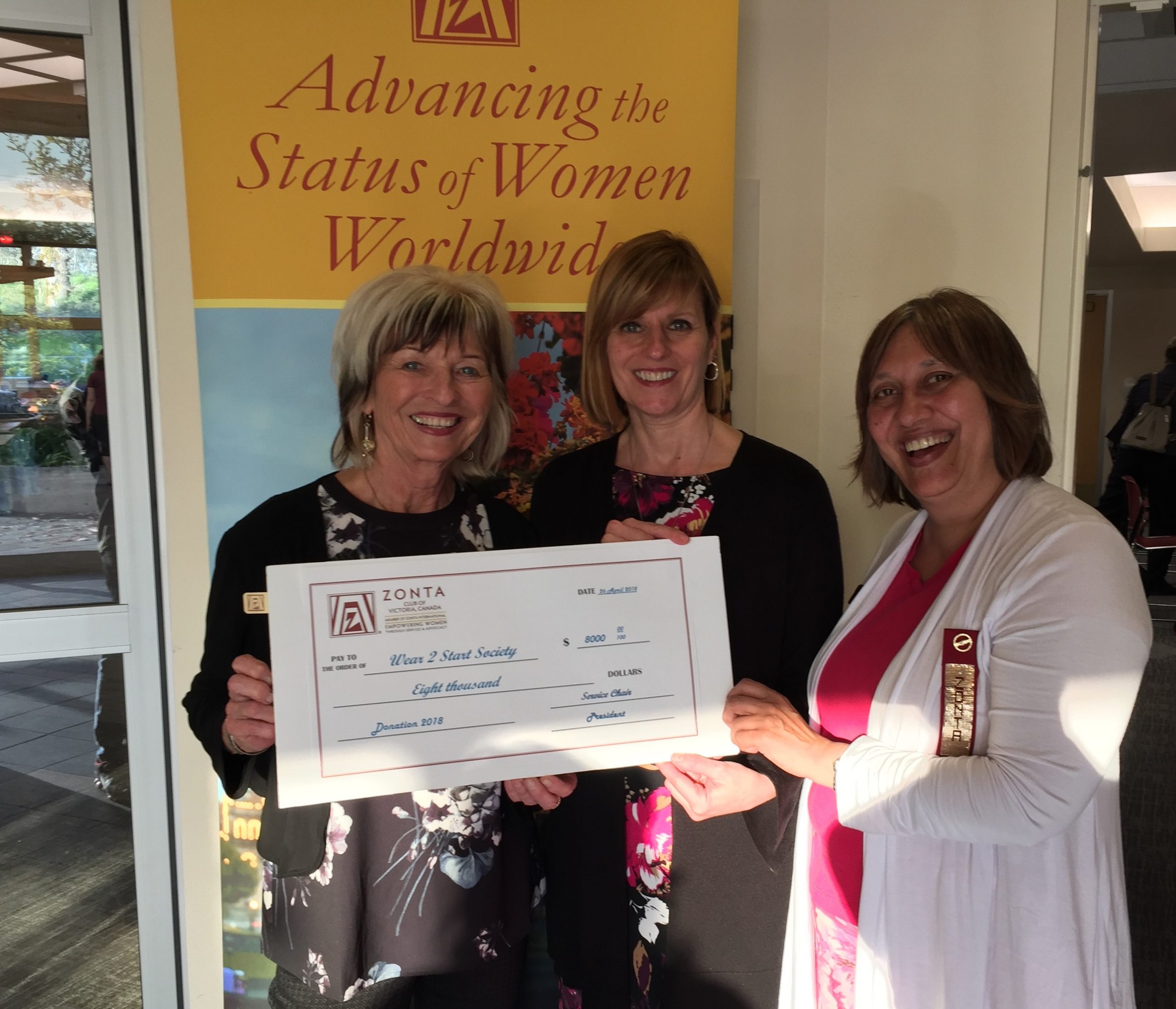 Zonta Victoria continues to bolster W2S